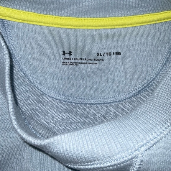 UNDER ARMOUR - MENS HW TERRY SHORT SLEEVE CREW T-SHIRT Pre own item - Picture 2 of 4